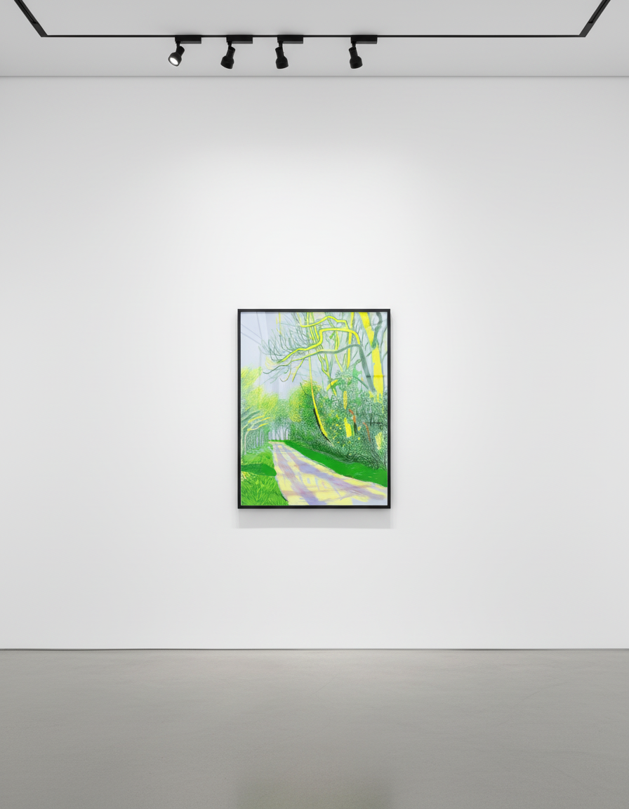 David Hockney The Arrival of Spring in Woldgate, East Yorkshire