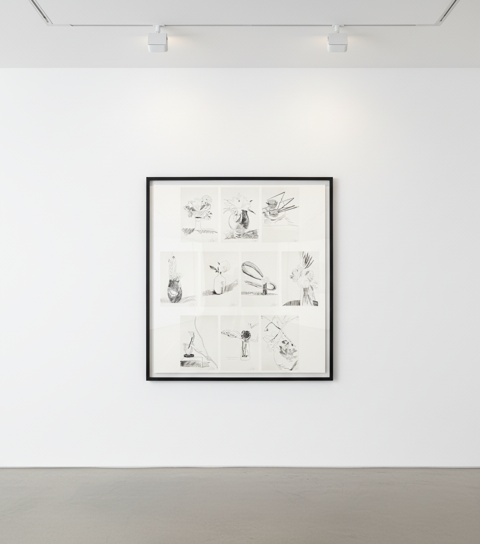 Andy Warhol - Flowers (Black and White)  Complete Portfolio (FS II.100 -109), 1974, Portfolio of 10 screen prints on Arche...