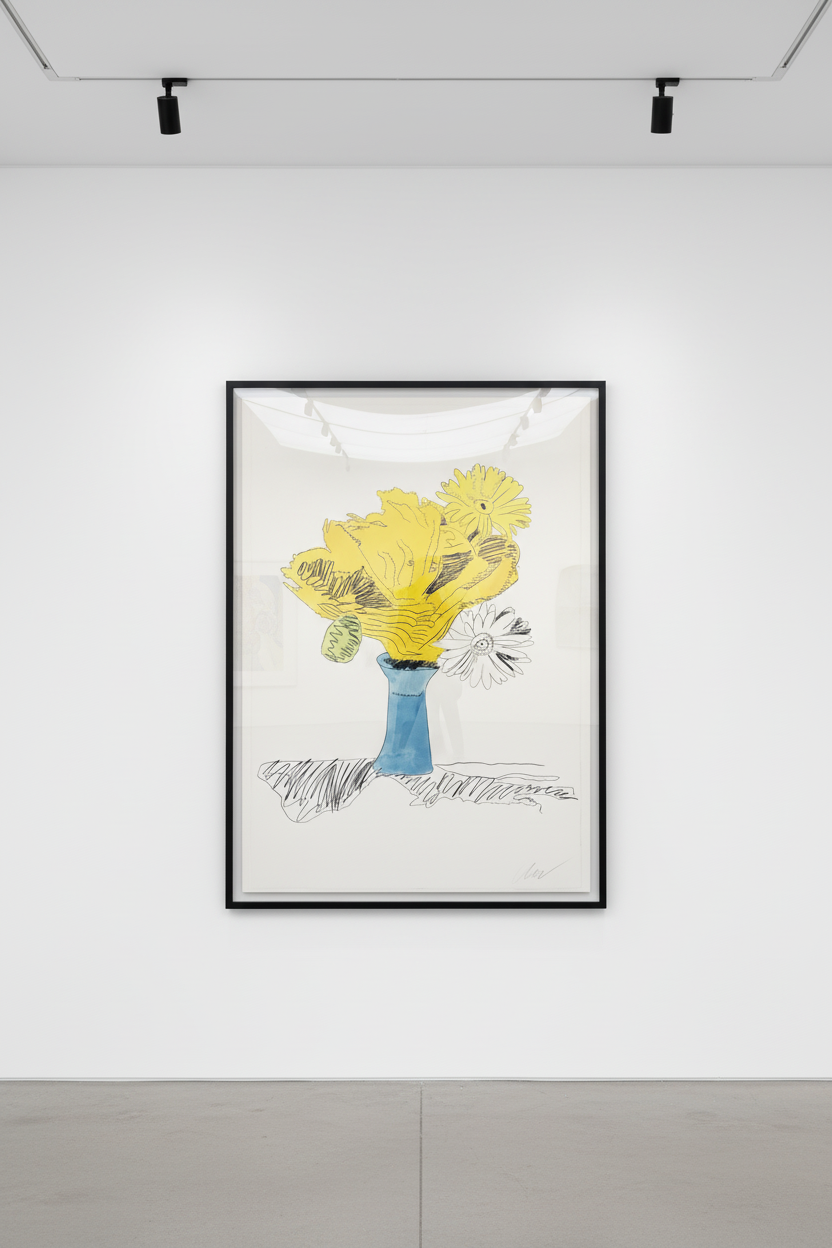 Andy Warhol - Flowers (Hand Colored) F.S. II.113, 1974, Screenprint hand-colored with Dr. Martin’s aniline watercolor dyes...