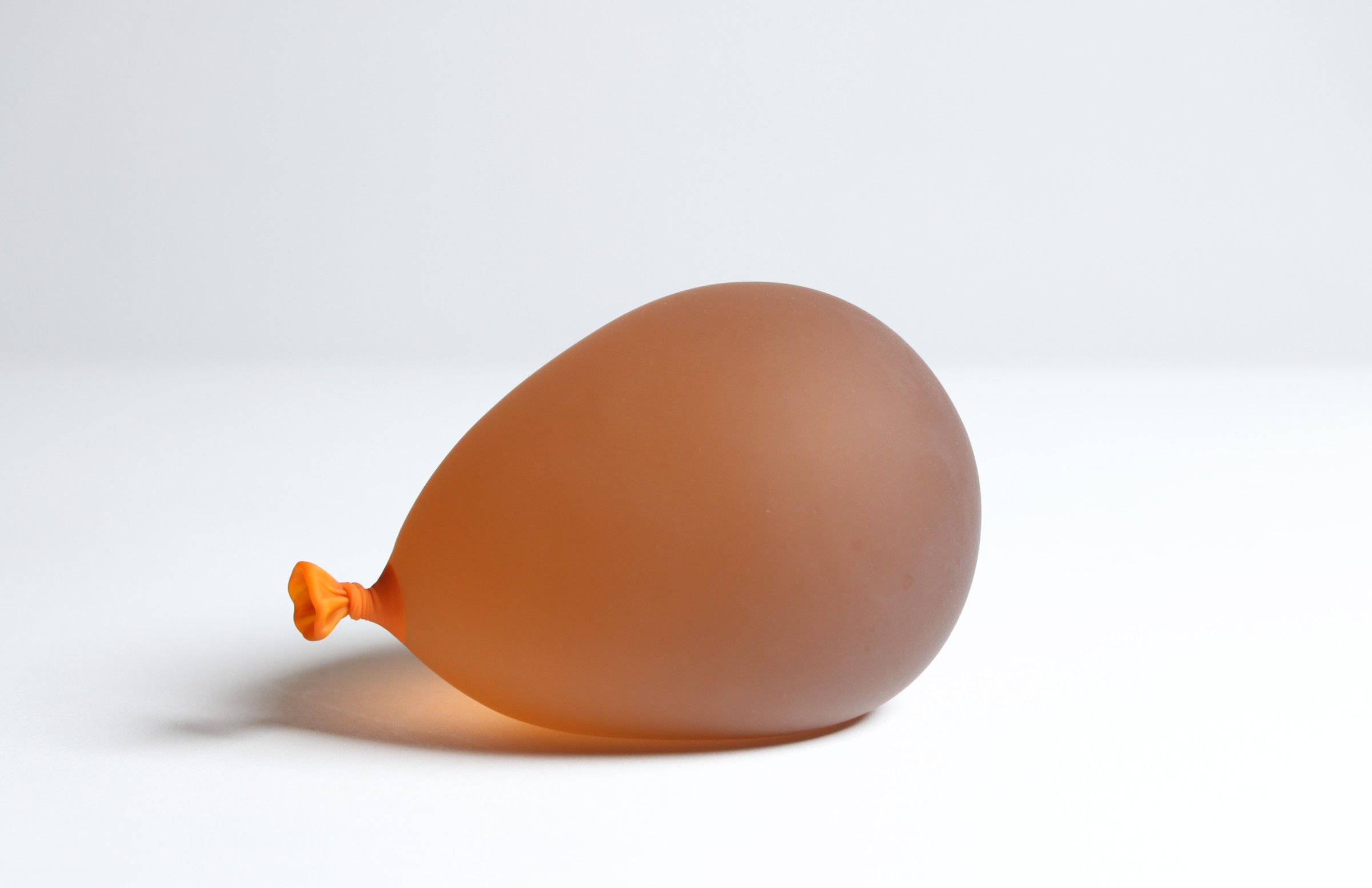 Dylan Martinez - Havest orange Water Balloon, 2026, Glass Sculptures - Hot Sculpted, Sandblasted, Acid Etched