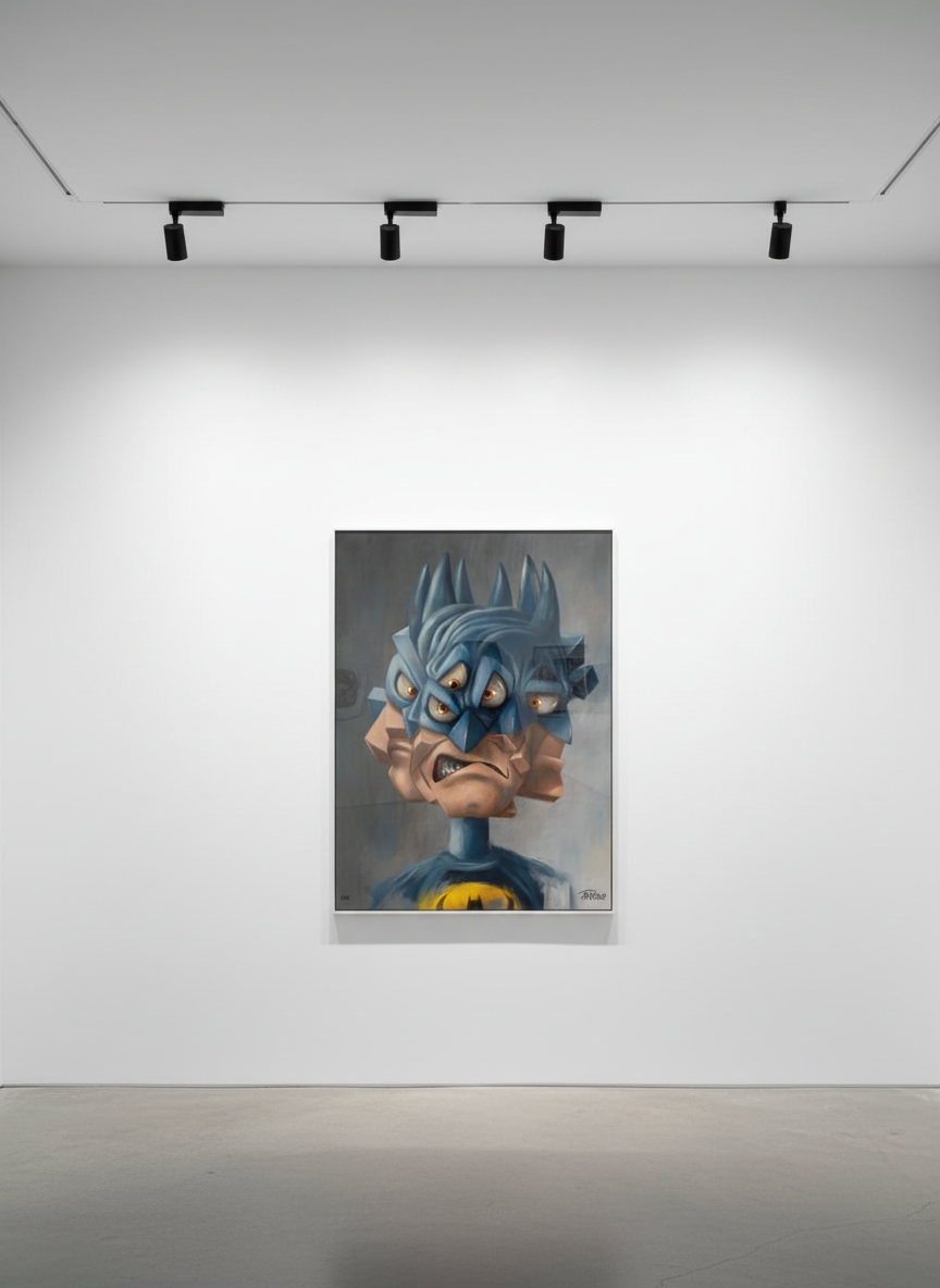 Mr Pinkbrush - The Bat, 2026, Oil painting on canvas 