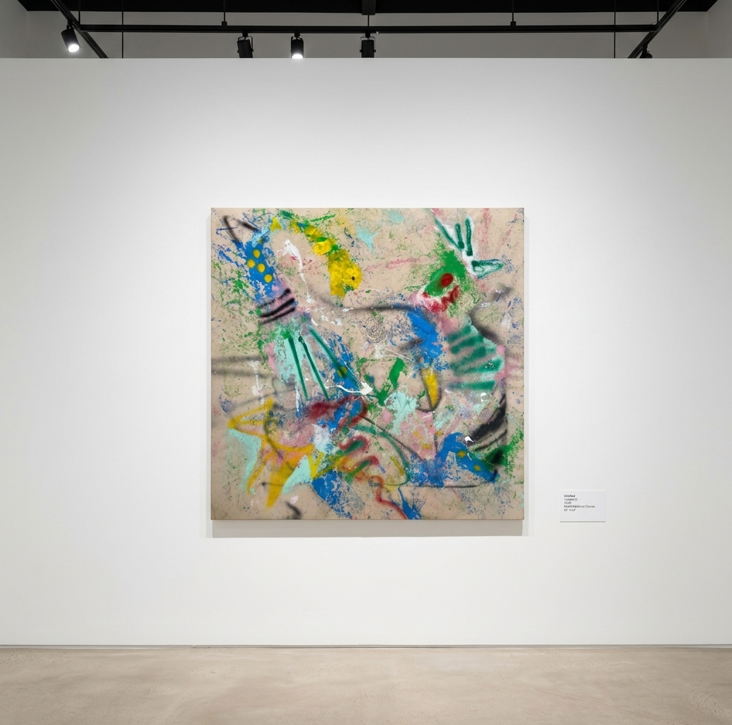 Niall Campbell Strachan - How Long Have You Known?, 2026, Oil stick, acrylic, spray paint on canvas 