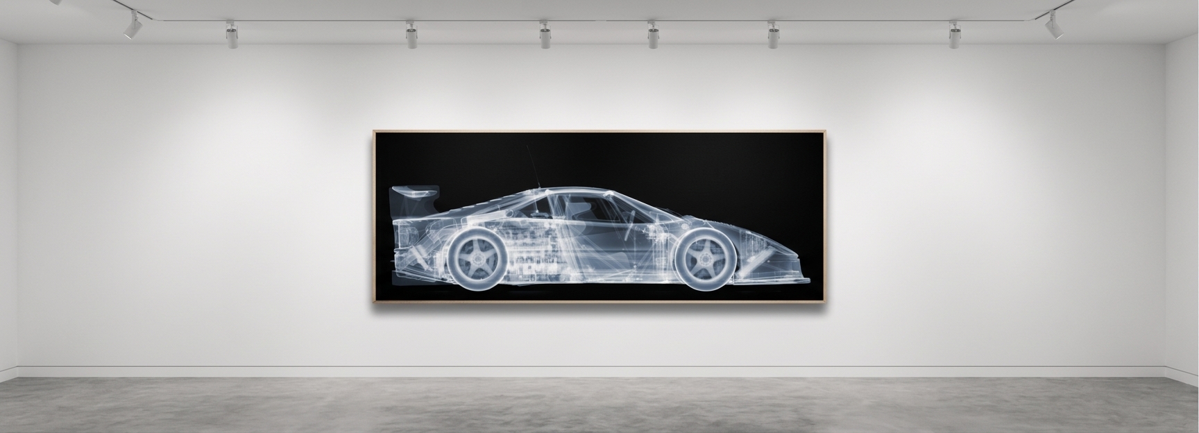 Nick Veasey - 1988 Ferrari F40 GTE, Framed Chromaluxe