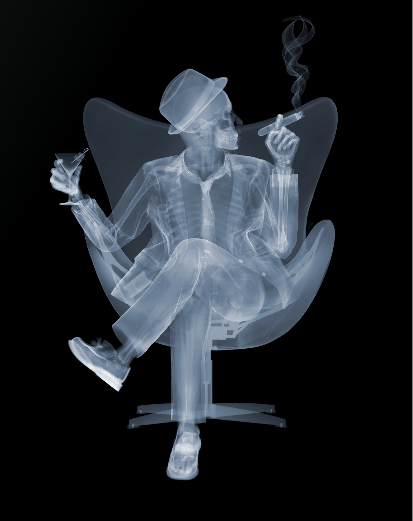 Nick Veasey - Rat Pack II, Framed Chromaluxe