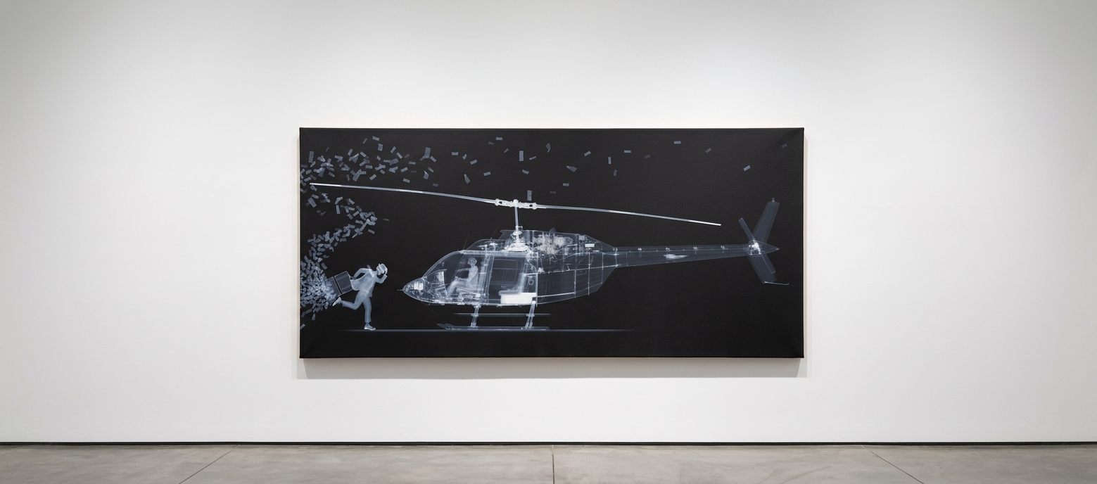 Nick Veasey - The Fly Away, Framed Chromaluxe