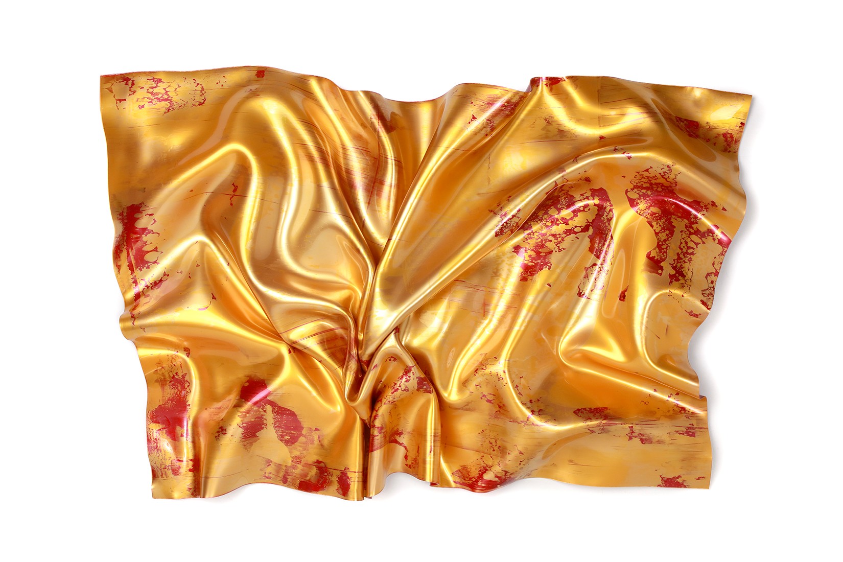 Paul Rousso - Golden Kimono^, 2025, Acrylic Paint on Hand-Sculpted Thermoplastic Polyester
