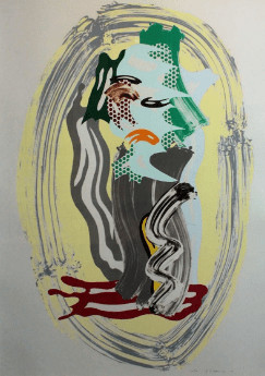 Roy Lichtenstein - Green Face, from Brushstrokes (C. 232), 1989, Lithograph