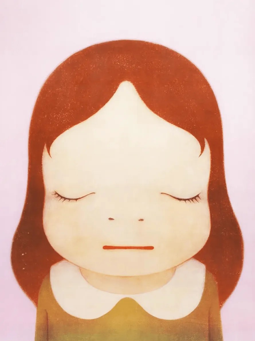 Yoshitomo Nara - Cosmic Girl Eyes Closed, 2008