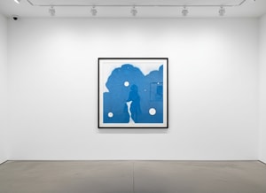 Donald Sultan - Four Blue Poppies April 24