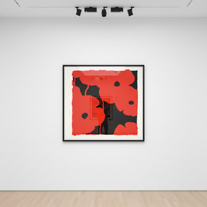 Donald Sultan - Red Poppies, Aug 17