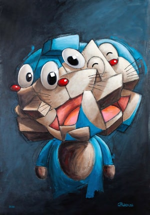 Mr Pinkbrush - Blue Cat