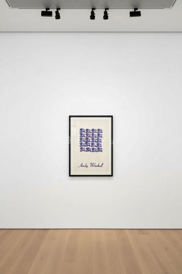 Andy Warhol - Purple Cows (FS II.17A), 1967, Rubber stamp print on Rives paper