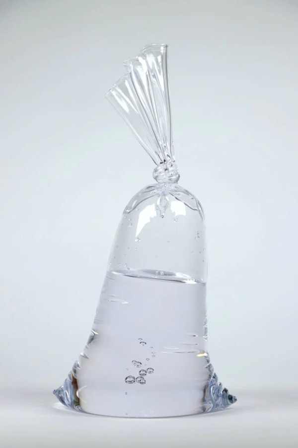 Dylan Martinez - Water Bag E43, 2024, Hand-blown glass sculpture