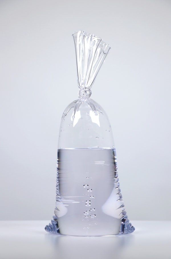 Dylan Martinez - Water Bag : F19, Glass Sculptures - Hot Sculpted, Sandblasted, Acid Etched