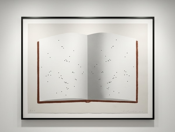 Ed Ruscha - Open Book With Worm Holes, 2012, Lithograph