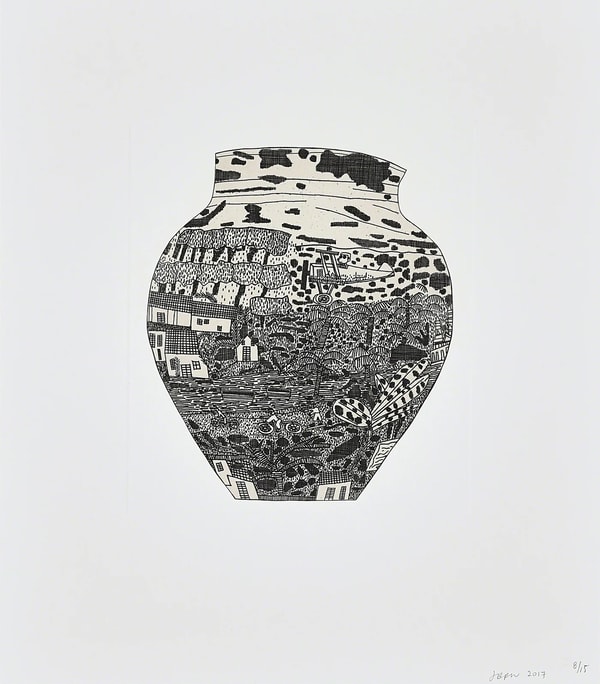 Jonas Wood - 8 Pots (2), 2017
