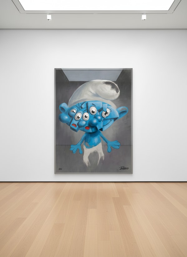 Mr Pinkbrush - Blue Dwarf, 2026, Oil painting on canvas 
