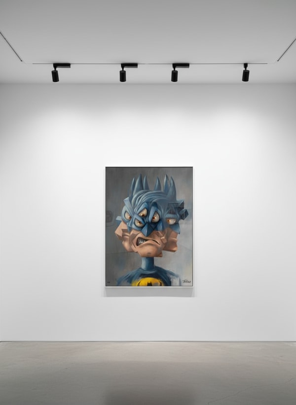 Mr Pinkbrush - The Bat, 2026, Oil painting on canvas 