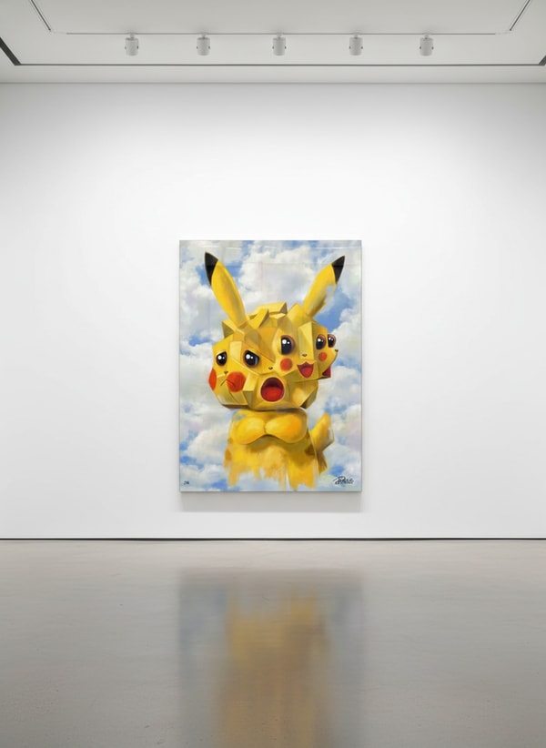 Mr Pinkbrush - The Yellow, 2026, Oil painting on canvas 