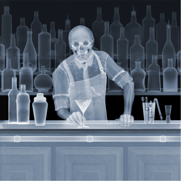 Nick Veasey - Cocktail?, Framed Chromaluxe