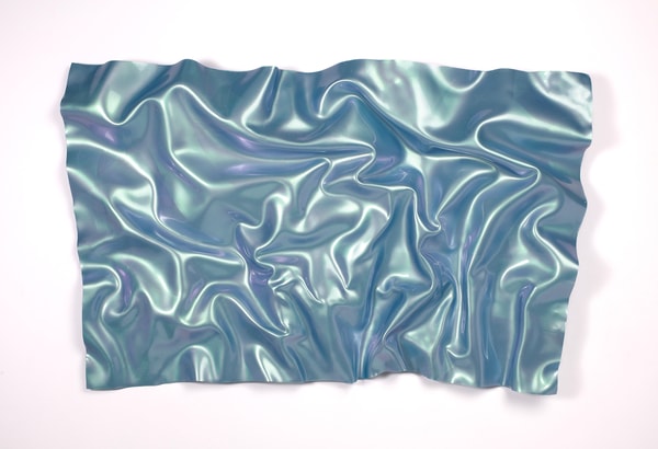 Paul Rousso - Artic Ice Blue ^, 2025, Acrylic Paint on Hand-Sculpted Thermoplastic Polyester