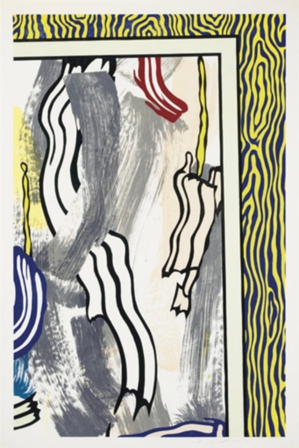 Roy Lichtenstein - Painting On Blue and Yellow Wall (C. 208), 1984
