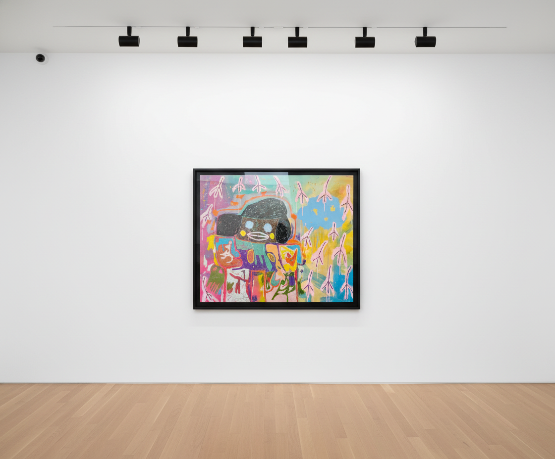 Adam Handler - Flower Girl, 2025, Oil stick and acrylic on canvas