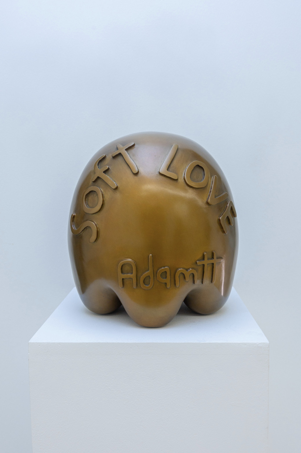 Adam Handler - Soft Love Sculpture (back), 2025, Bronze hand-cast sculpture