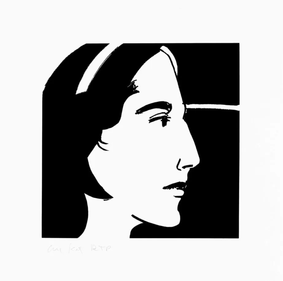 Alex Katz - Ada #2, 2017, 1-color etching, hand-pulled on 300 gsm Somerset Satin White fine art paper