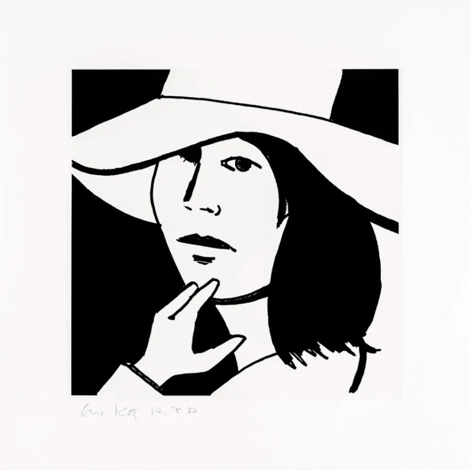 Alex Katz - Ada #6, 2017, 1-color etching, hand-pulled on 300 gsm Somerset Satin White fine art paper
