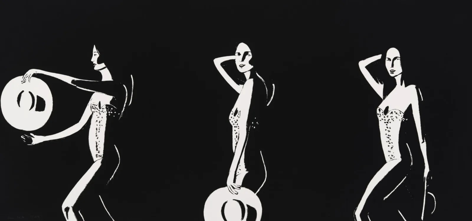 Alex Katz - Ariel (B & W), 2016, 2-color silkscreen on Saunders Waterford HP High White 425 gsm fine art paper