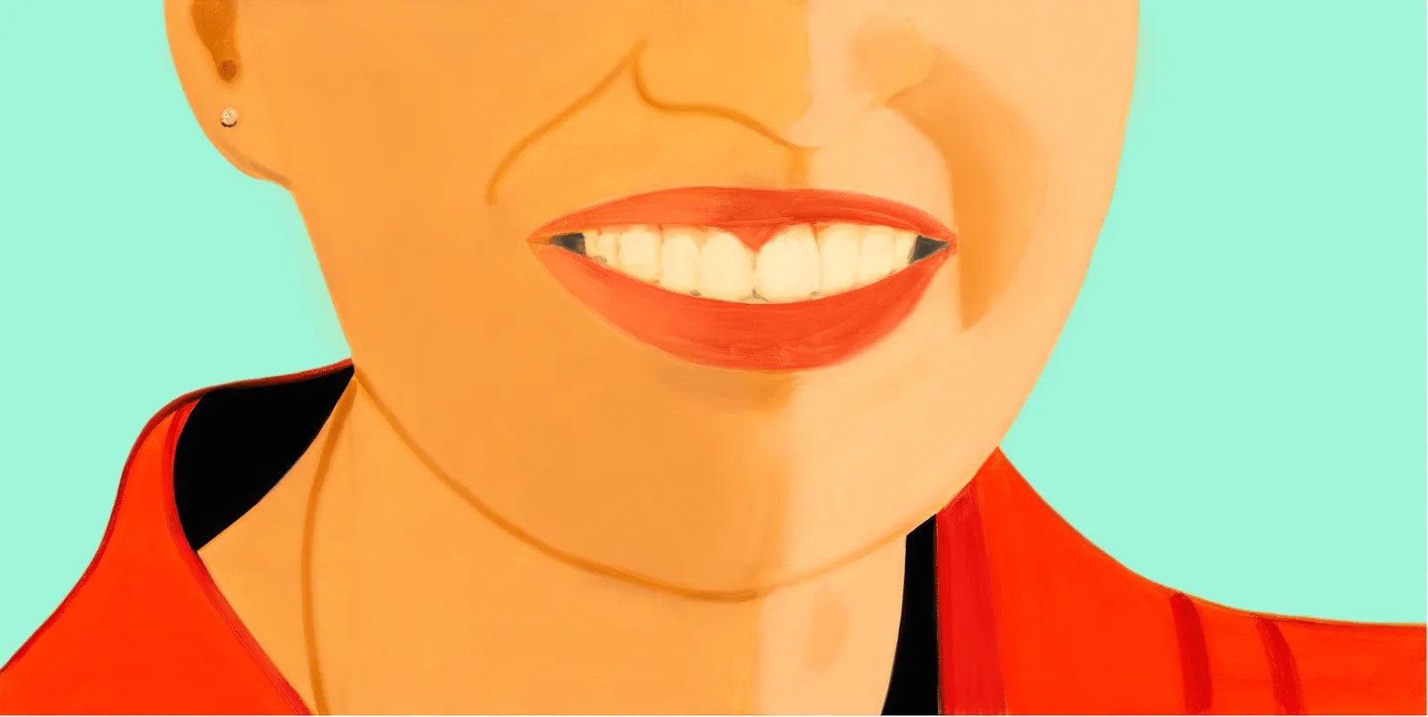 Alex Katz - Big Smile (Vivien), 2021, Archival pigment ink on Innova Etching Cotton Rag 315 gsm fine art paper