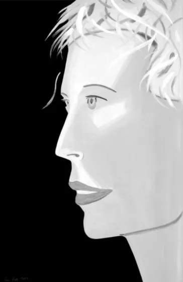 Alex Katz - Coca Cola Girl Black and White, 2018, Archival pigment ink on Entrada Rag Bright White 300 gsm fine art paper