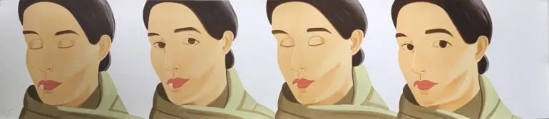 Alex Katz - Eyes Open Eyes Closed, 2017, Silkscreen
