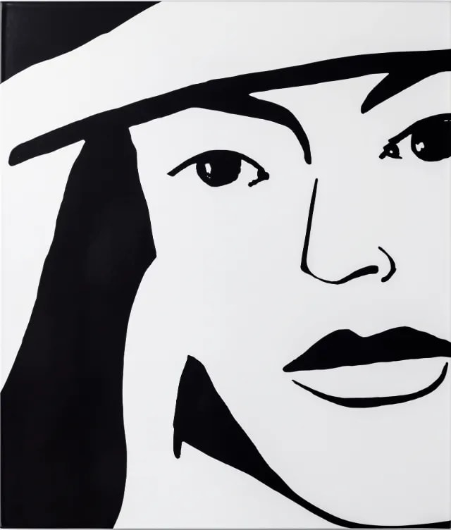 Alex Katz - Porcelain beauty 4, 2022, Porcelain enamel mounted on aluminum