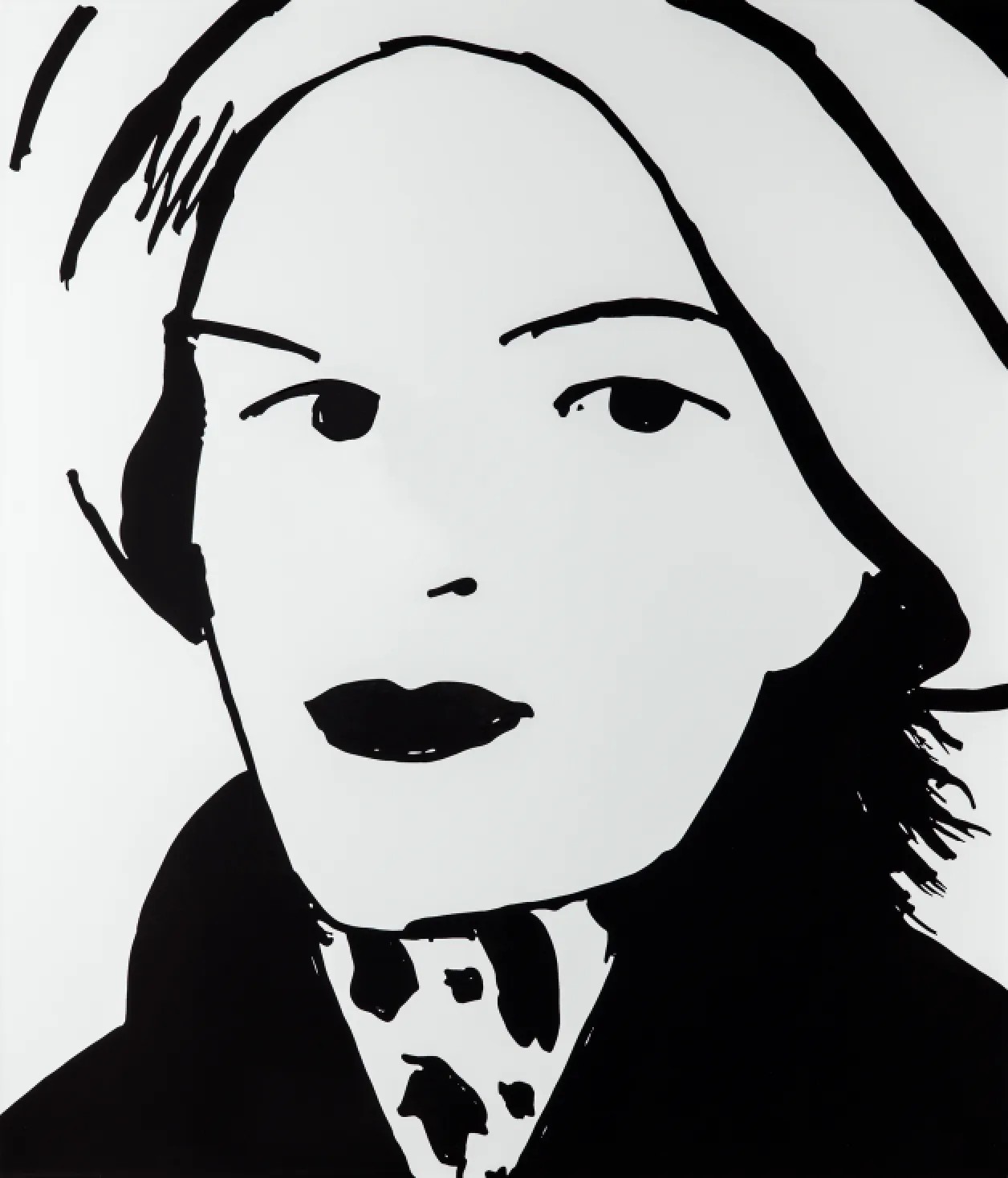 Alex Katz - Porcelain Beauty 5, 2022, Porcelain enamel adhered to stainless steel and mounted to aluminum panel with black...