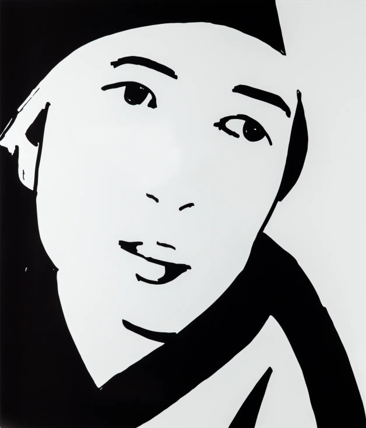 Alex Katz - Porcelain Beauty 6, 2022, Porcelain enamel adhered to stainless steel and mounted to aluminum panel with black...