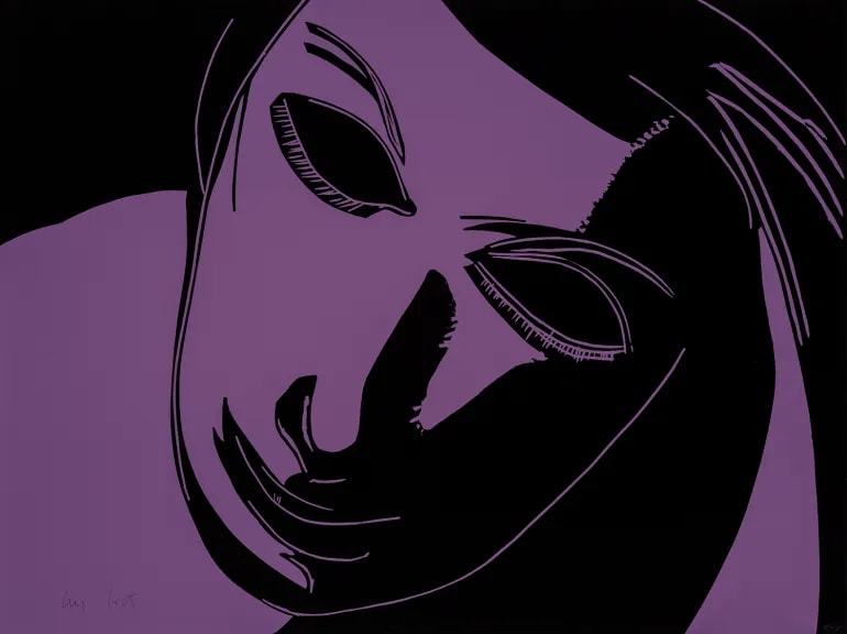Alex Katz - Purple Dancer, 2021, wood cut