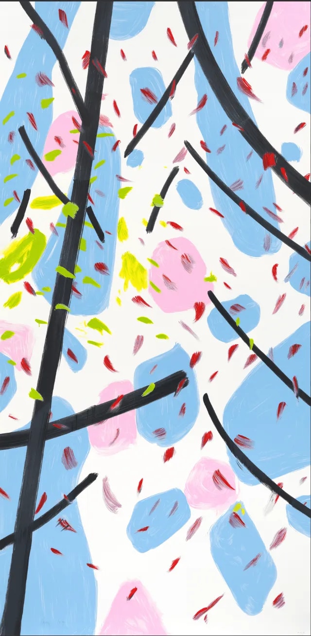 Alex Katz - Spring 3, 2024, Silkscreen in colors on Saunders Waterford High White HP 425 gsm fine art paper