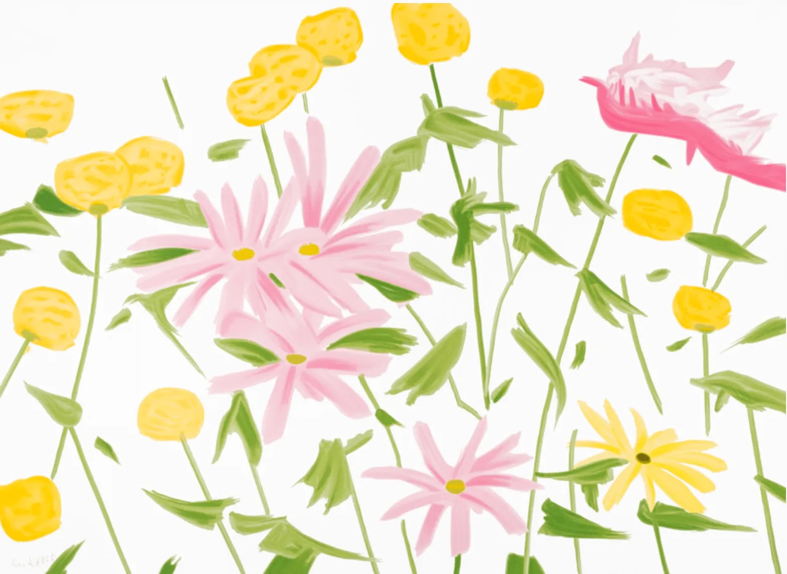 Alex Katz - Spring Flowers, 2017, 24-color silkscreen on Saunders Waterford 425 gsm paper