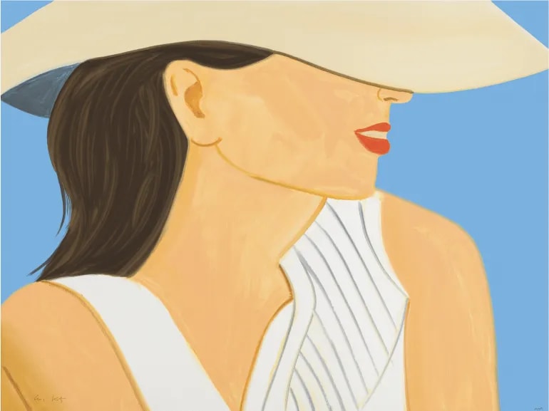 Alex Katz - Vivien With Hat, 2021, Archival pigment inks