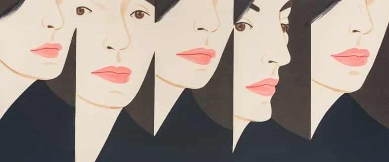 Alex Katz - Vivien X 5, 2018, Silkscreen