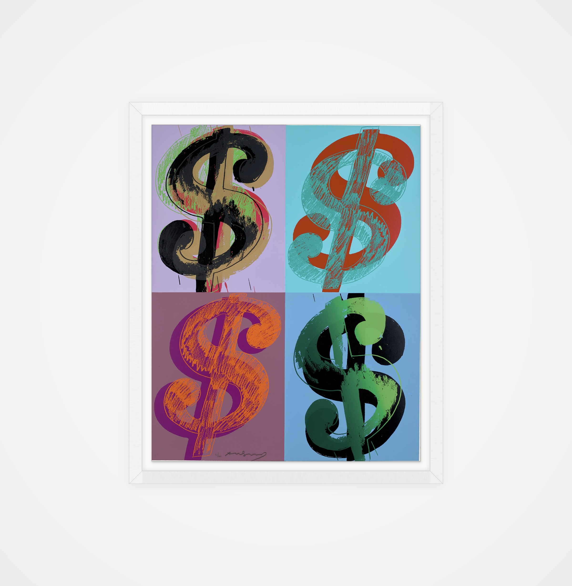 Andy Warhol - $ (Quadrant) F. & S. 283, 1982, Unique screenprint in colours, on Lenox Museum Board