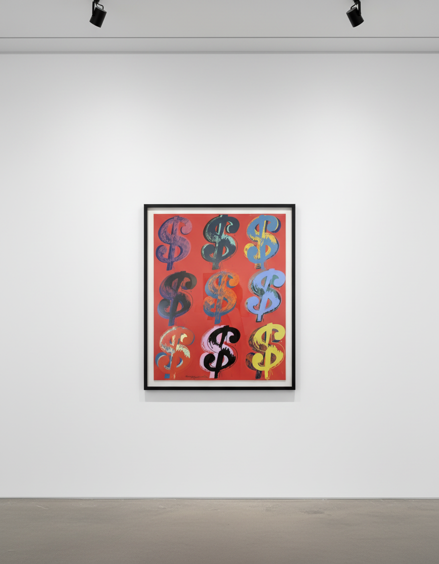 Andy Warhol - $ (9) [II.285], 1982, Screen print on Lenox Museum Board
