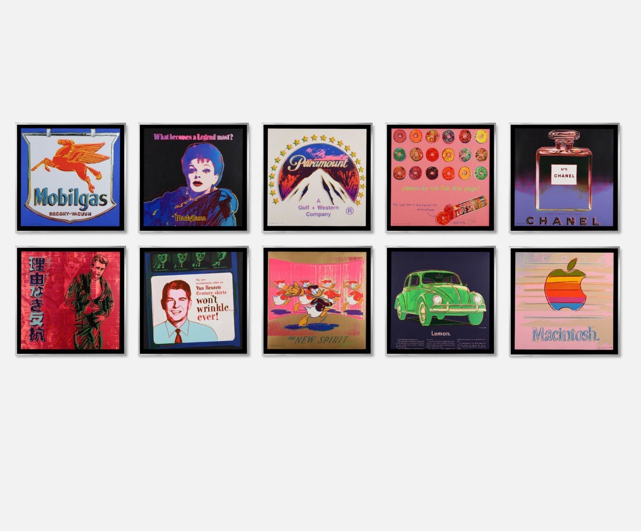 Andy Warhol - Ads F.S. II 350-359, 1985, The complete set of ten screen prints on Lenox Museum Board