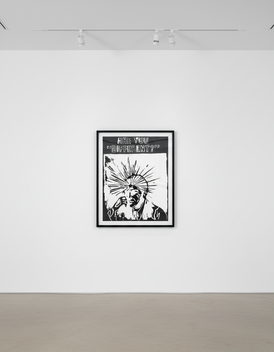 Andy Warhol - Are You Different Negative, 1985-6, Synthetic polymer and silkscreen ink on canvas