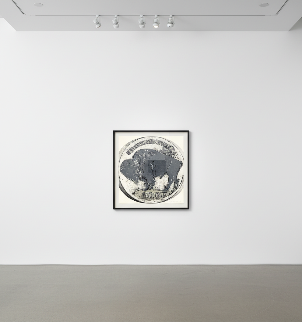 Andy Warhol - Buffalo Nickel F.S. II 374, from Cowboys and Indians, 1986, Screen print on Lenox Museum Board