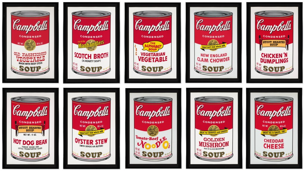 Andy Warhol - Campbell's Soup II F.S. II 54 - 63, 1969, The complete portfolio of 10 screen prints on paper