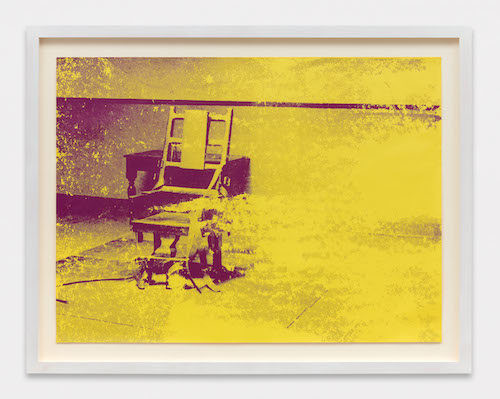 Andy Warhol - Electric Chair (Yellow), 1971, Unique screen print on paper