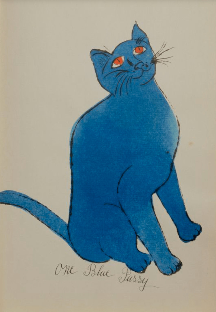 Andy Warhol - F.S. IV 68A, from 25 Cats Named Sam, ca . 1954, Offset lithograph